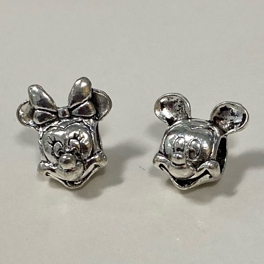 Minnie & Mickey Mouse Set for Pandora bracelet Charm 925 silver sterling disney